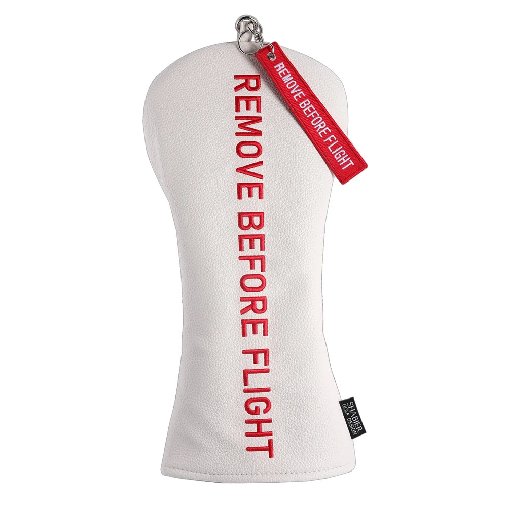 REMOVE BEFORE FLIGHT Embroidered Leather Driver Headcovers