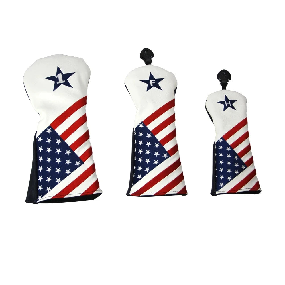 Stars and Stripes Headcover Set - Driver, Wood, Hybrid